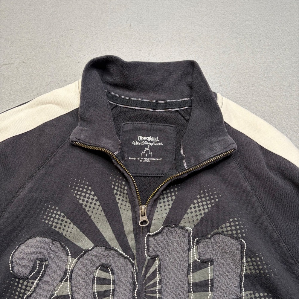 Disney Jacket Womens S Black Mickey Mouse 2011 Disneyland Full Zip Track‎ Mock - Picture 3 of 11